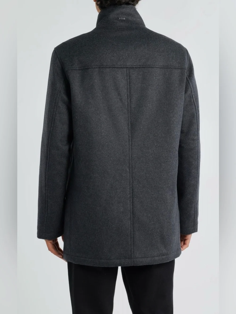 Hugo Boss Coxtan Wool-Cashmere Blend Coat in Medium Grey, 38R